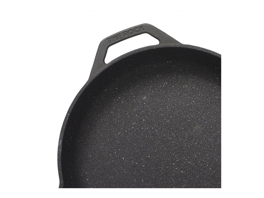 Starfrit The Rock Non-Stick Fry Pan - 26cm (10-inch) - Durable Cast Iron - Black