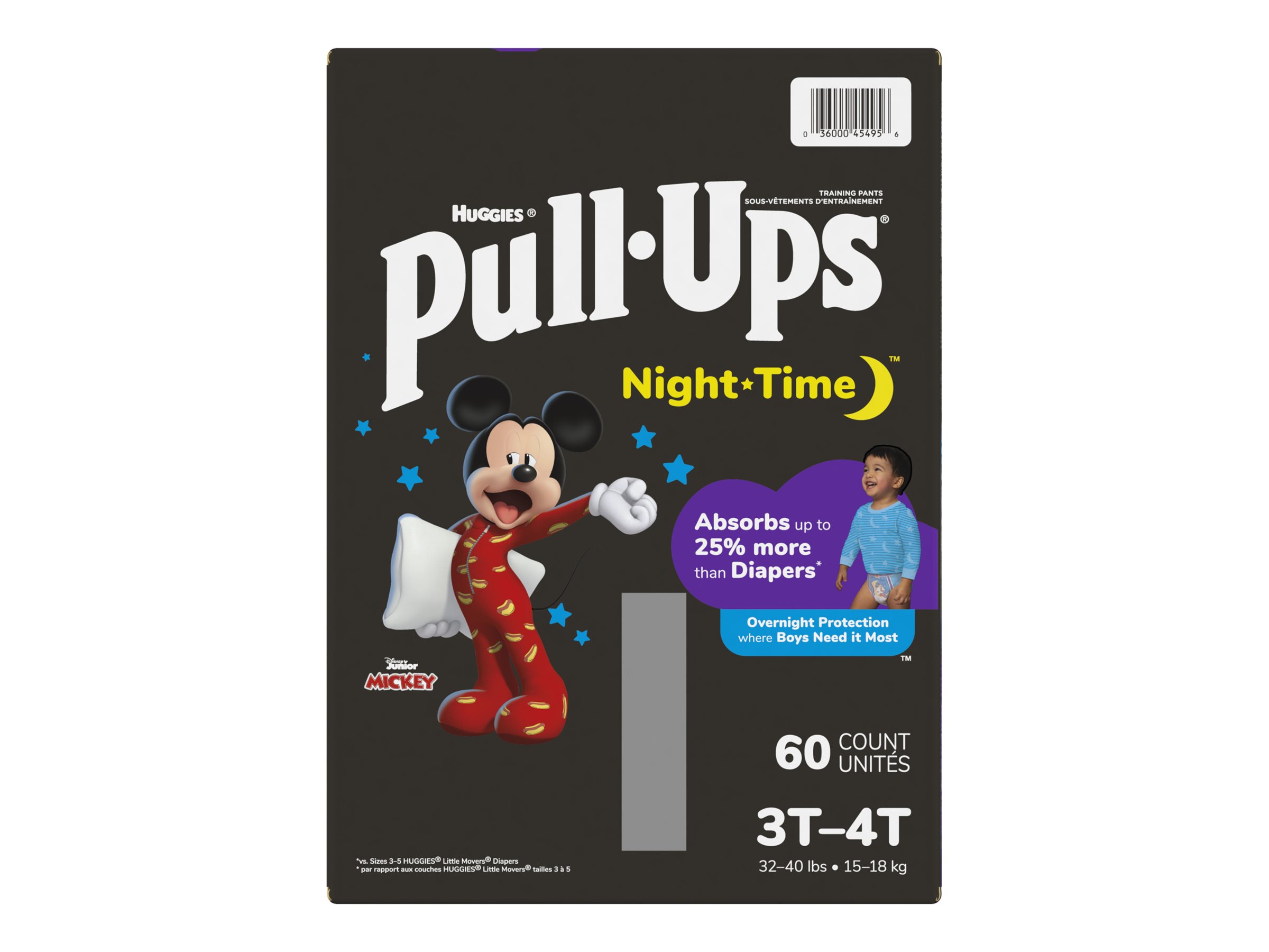 Pull Ups Night Time Toy Story 3 T 4 T (32 40 Lbs) Training Pants 20 Ea, Child Overnight Protection