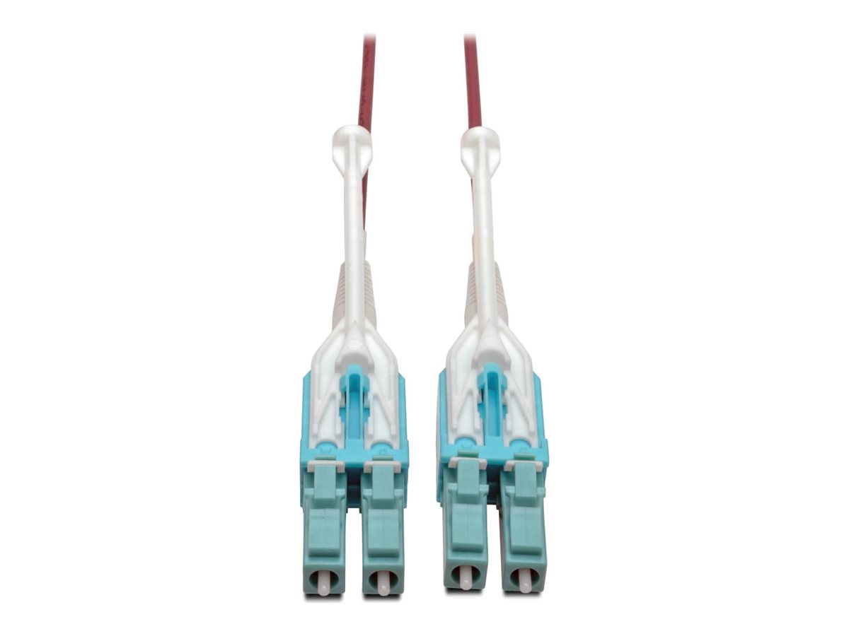 Tripp Lite 1M 10 Gb Duplex Multimode 50/125 OM4 LSZH Fiber Patch Cable (LC/LC), Push/Pull Tabs, Magenta, 1 m (3 ft.)