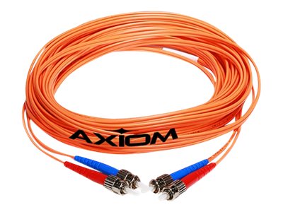 Axiom LC-ST Multimode Duplex OM1 62.5/125 Fiber Optic Cable - 3m - Orange - network cable - 3 m