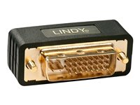 Lindy Premium - Port protector - DVI-I (M) to DVI-I (F) - molded - black
