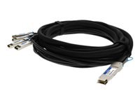 AddOn - Câble d'attache directe 40GBase - Conformité TAA - SFP+ pour QSFP+ 