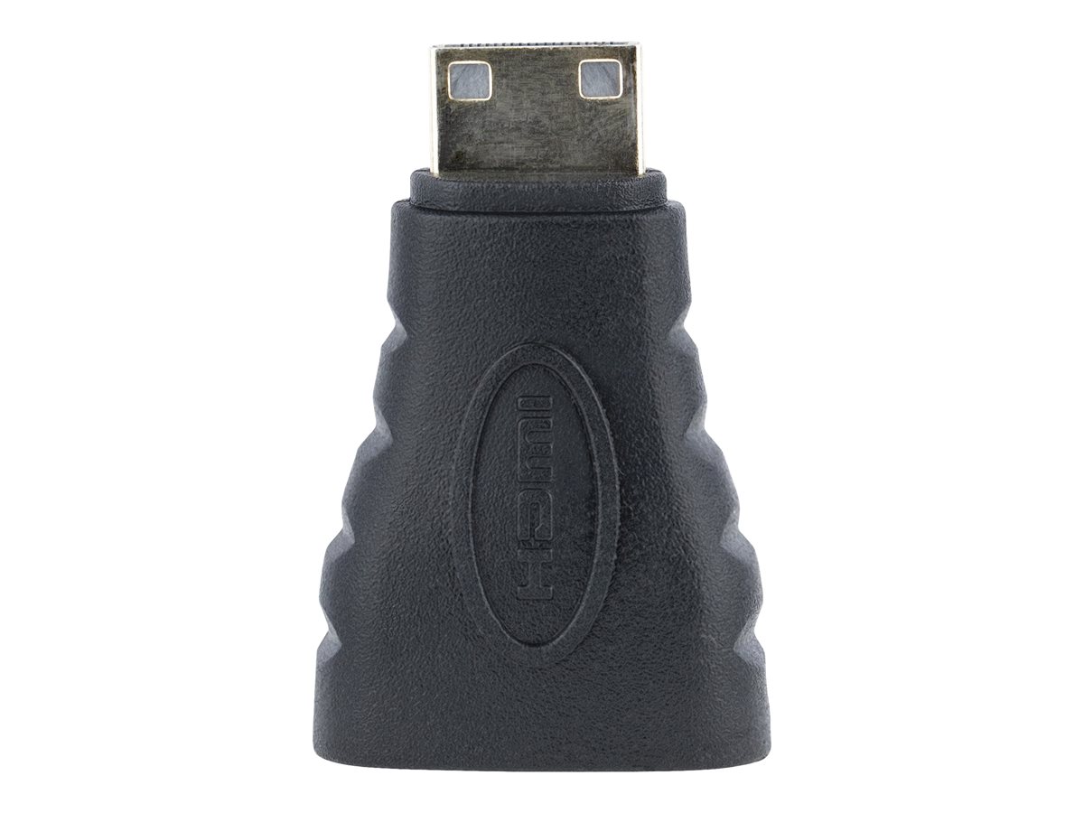 StarTech.com Mini HDMI to HDMI Adapter, 4K High Speed HDMI Adapter, 4K 30Hz Ultra HD High Speed HDMI Adapter, HDMI 1.4, Gold Plated Connectors, UHD Mini HDMI Adapter 4K, Black - Mini HDMI to HDMI Converter - HDMI adaptér