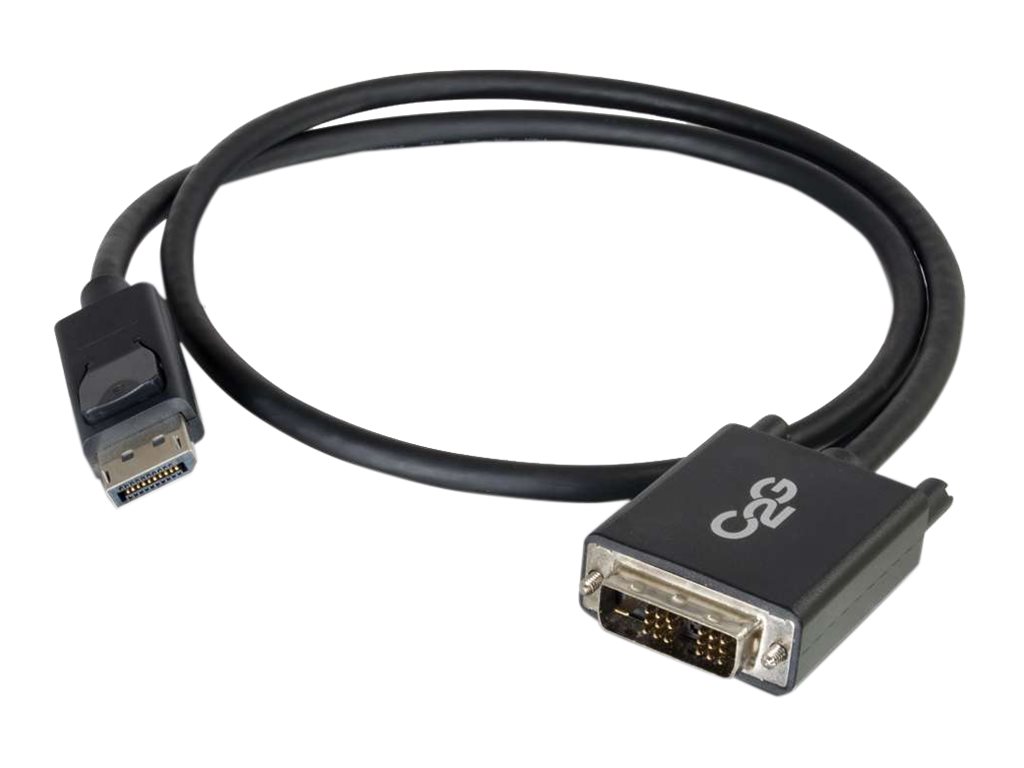 C2G 1m DisplayPort to Single Link DVI-D Adapter Cable M/M - DP to DVI - Black - kabel DisplayPort - 1 m – foto 2