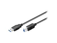 MicroConnect USB 3.0 USB-kabel 50cm Sort