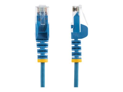 StarTech.com 6in Slim LSZH CAT6 Ethernet Cable, 10 Gigabit Snagless RJ45 100W PoE Patch Cord, CAT 6 10GbE UTP Network Cable w/Strain Relief, Blue, Fluke Tested/ETL/Low Smoke Zero Halogen - Category 6 - 28AWG (N6PAT6INBLS) - Patch cable - RJ-45 (M) to RJ-45 (M) - 20 cm - UTP - CAT 6 - snagless, stranded - blue