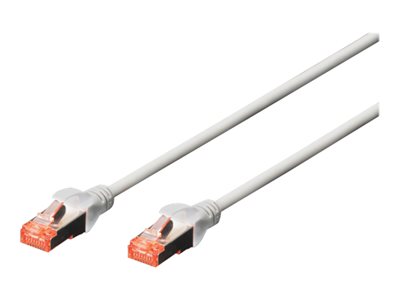 DIGITUS Patchkabel Cat6 S/FTP 2xRJ45 0.25m grau Hebelschutz Polybeutel Patchkabel RJ45