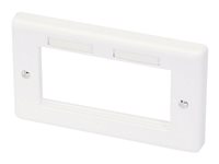 LINDY Modular AV Face Plate System Double Gang Snap In Face Plate - Faceplate - white - 2-gang
