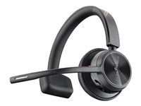 Poly Voyager 4310 - Headset - on-ear - Bluetooth - wireless, wired - active noise canceling - USB-C - black - Certified for Microsoft Teams