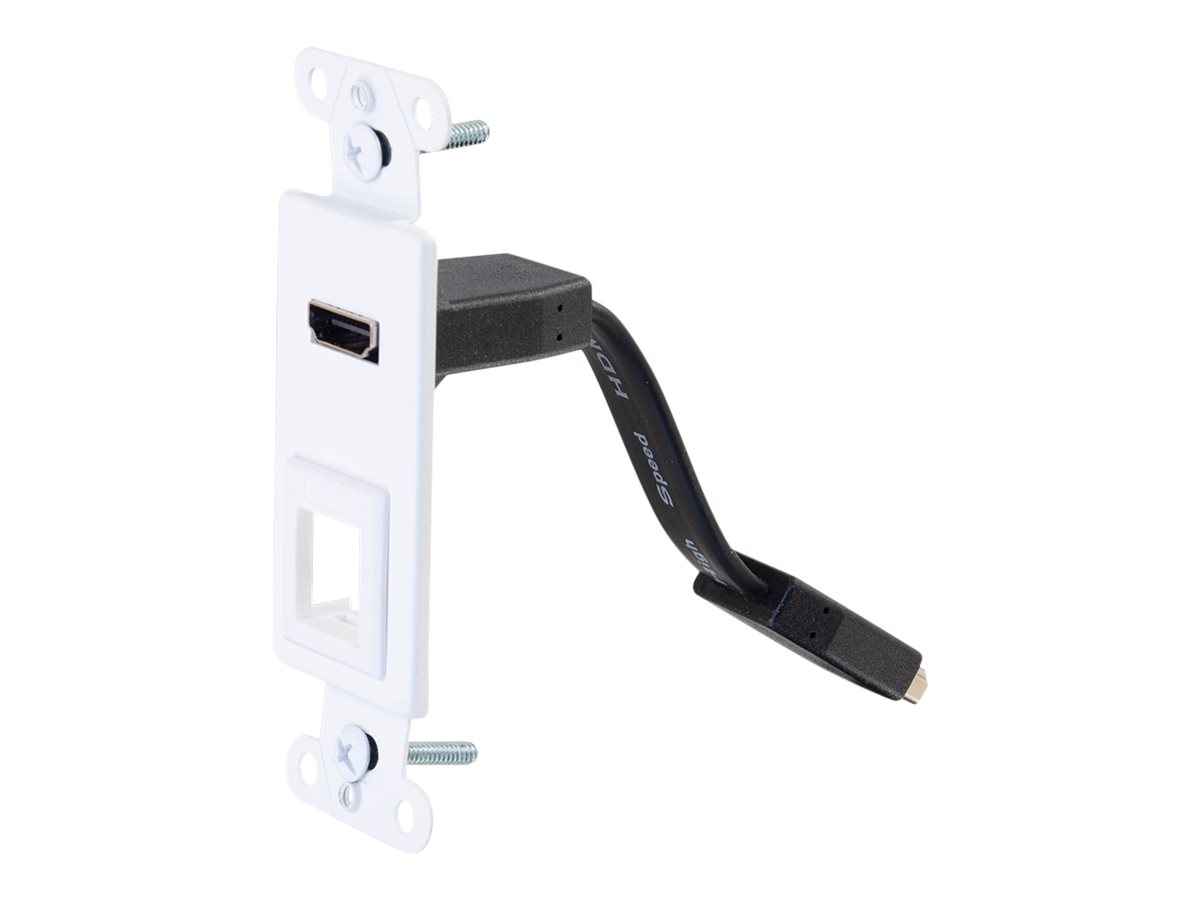 C2G HDMI Pass Through Decorative Wall Plate with One Keystone