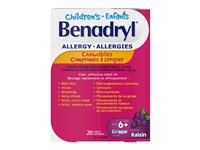 Benadryl Children's Allergy Chewable Tablets - 20's