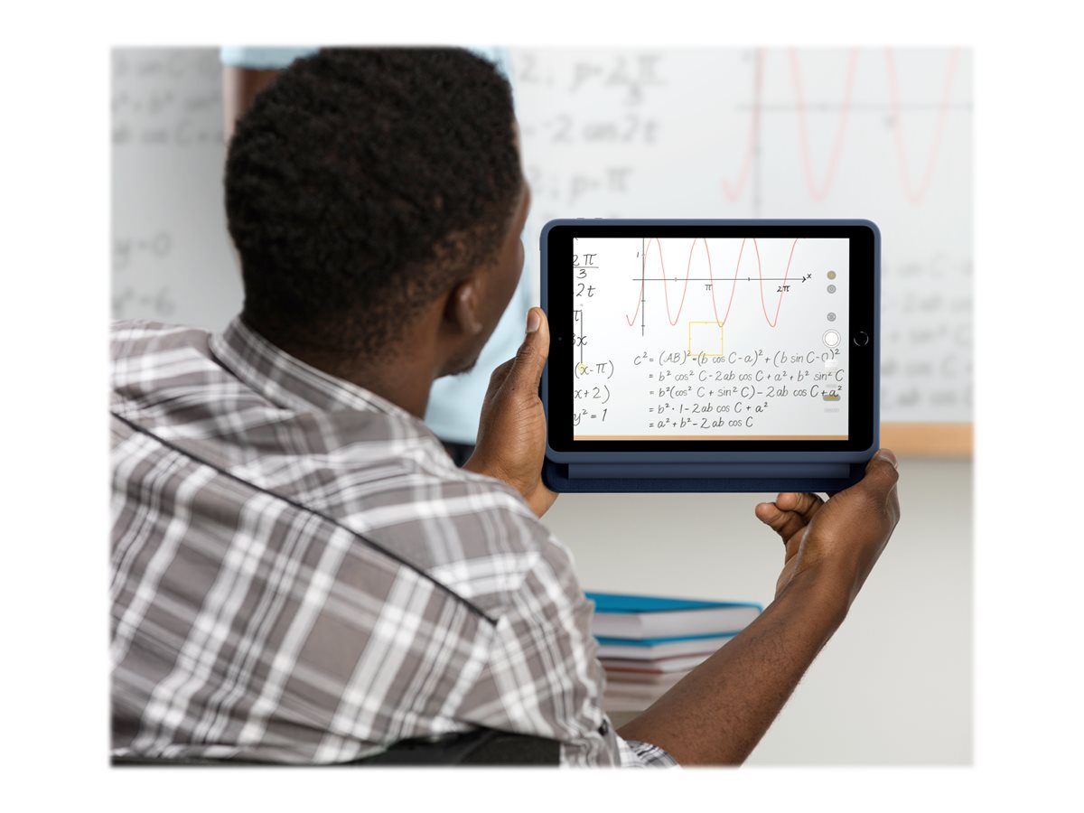 Logitech Rugged Combo 3 Touch for Education - klávesnice a pouzdro - s trackpad - QWERTZ - švýcarská - classic blue Vstupní zařízení – foto 8