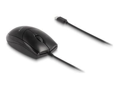 DELOCK Optische USB Type-C Desktop Maus - Lautlos