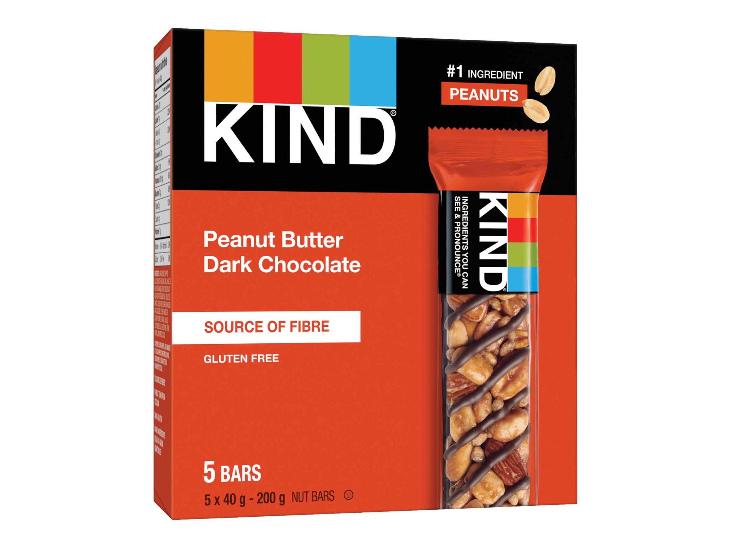 Kind Nut Bars - Peanut Butter & Dark Chocolate - 5x40g