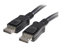StarTech.com DisplayPort 1.2 Cable w/ Latches - 6ft / 2m - HBR2 - 4K x 2K Display - Certified DP to DP Video Cable M/M (DISPLPORT6L) - DisplayPort cable - DisplayPort (M) to DisplayPort (M) - 1.8 m - latched - black - for P/N: CDP2DP14B, CDP2DPHD, CDP2DPVGA, MOD4AVHD, MOD4AVHDBT, MST14DP123DP, SV211DPUA4K