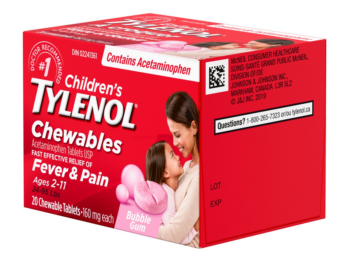 Tylenol* Children's Fever & Pain Chewable Tablets - 20's