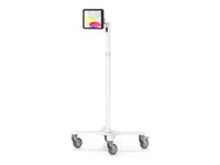 Compulocks iPad 10th-11th (A16) Gen PowerMove Medical Rolling Cart Extended Black cart - for tablet - extended - black, white