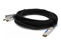 AddOn - Câble d'attache directe 40GBase - Conformité TAA - SFP+ (M) pour QSFP+ (M) 