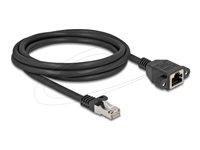 DeLOCK CAT 6a S/FTP 3m Forlængerkabel til netværk Sort