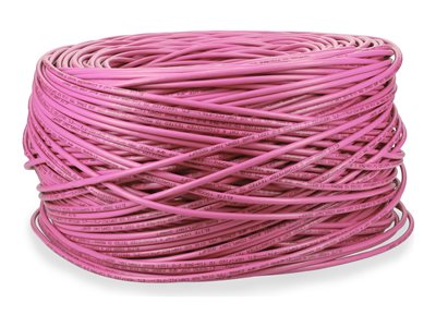 NON-TERMINATED PATCH CBL1000FT PINK CAT6 UTP TAA COMP CU