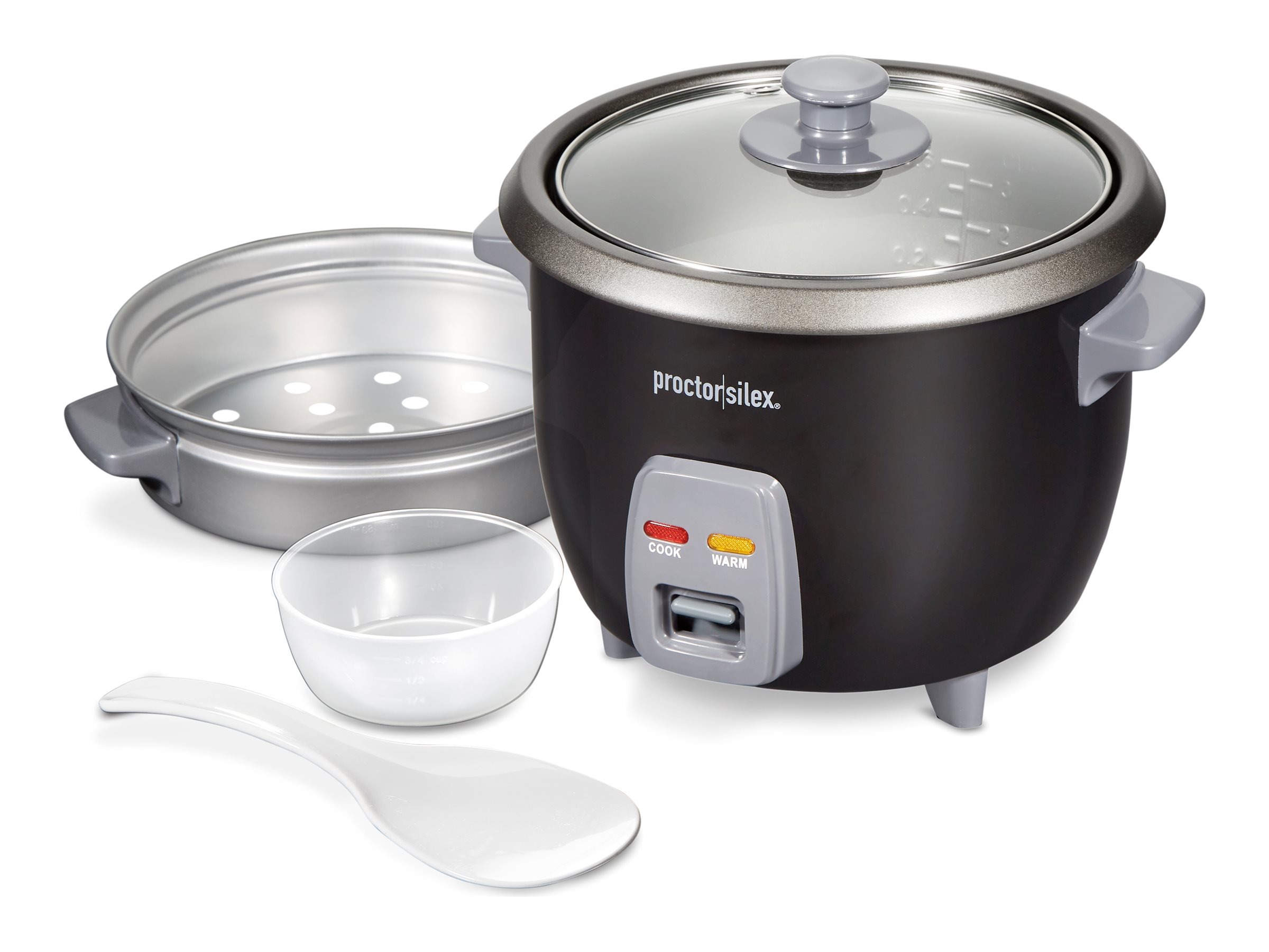 Proctor Silex Rice Cooker & Steamer Black 6 cups 37510