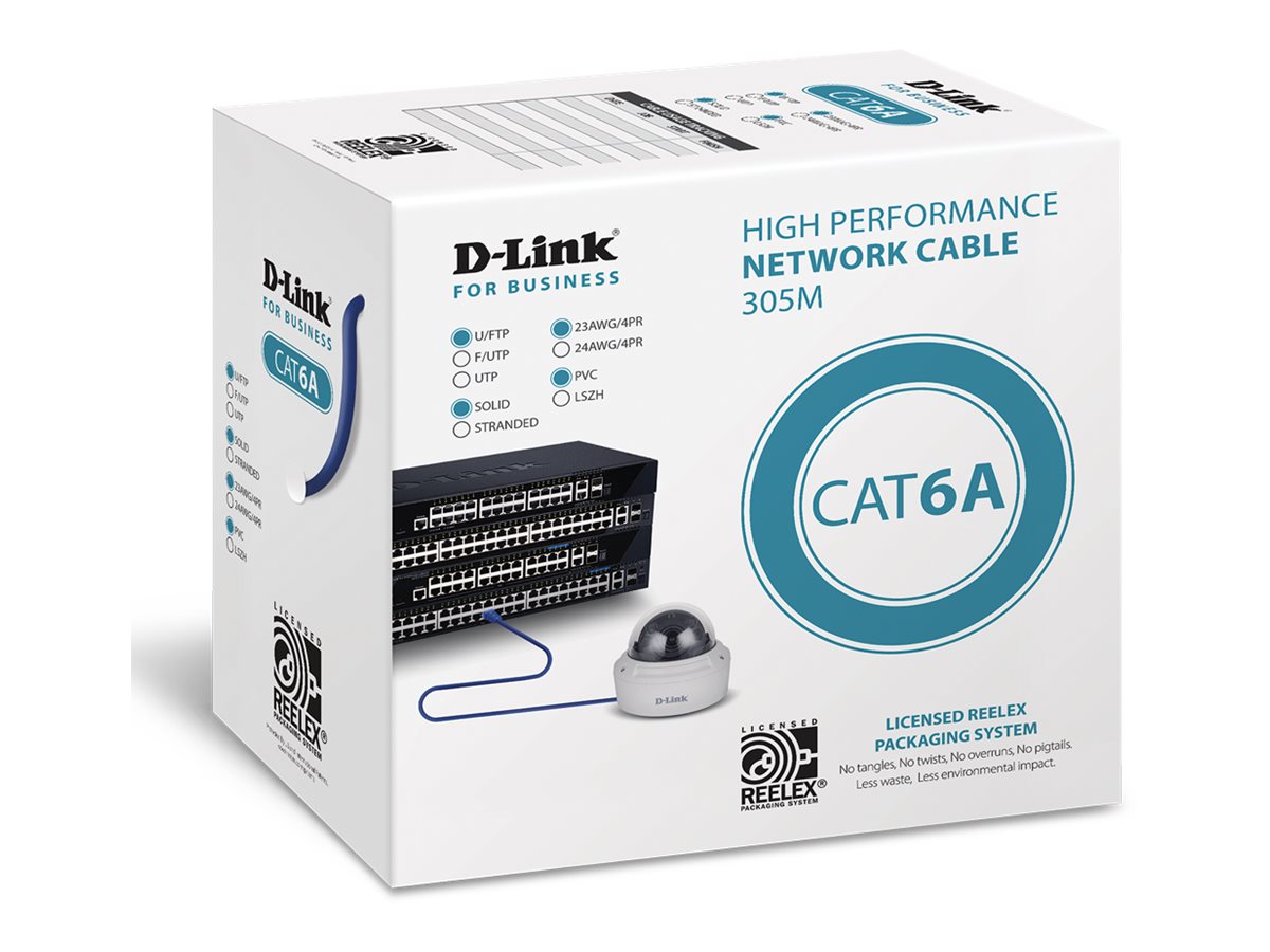 D-Link bulk cable 305 m Product shot Left-angle 79750