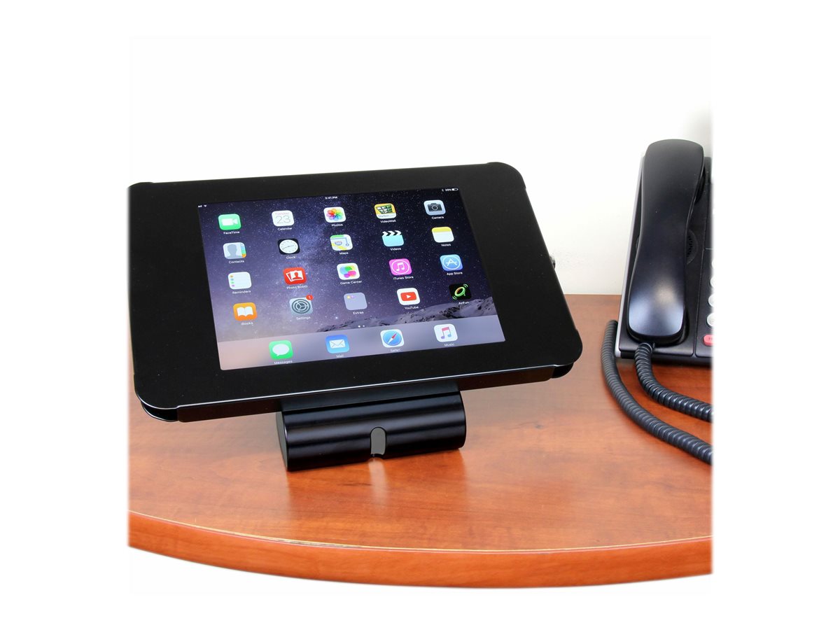 StarTech.com Secure Tablet Enclosure Stand- Lockable Anti Theft Steel Desk or Wall Mount for 9.7" iPad / Tablet - VESA Compatible (SECTBLTPOS) stojan - pro tablet - černá – foto 6