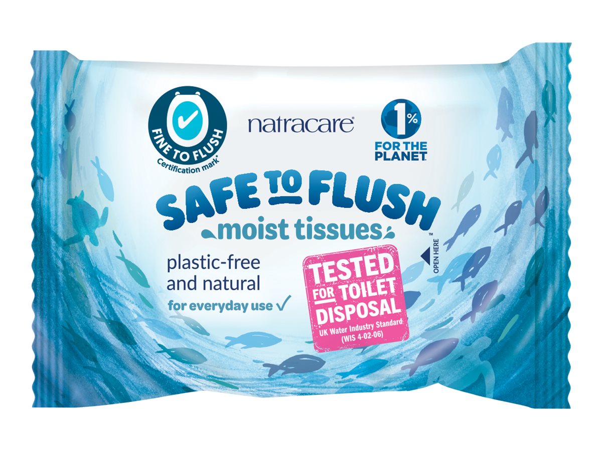 Natracare Safe To Flush Moist Toilet Tissues - 30's