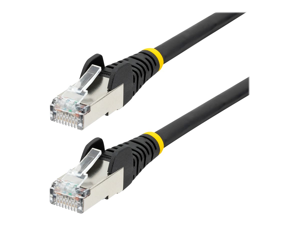 Startech 20ft LSZH CAT6a Ethernet Cable, Black, 10 Gigabit Snagless RJ45 100W PoE Patch Cord, CAT 6A 10GbE 27AWG S/FTP Network Cable w/Strain Relief, ETL