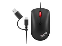 Lenovo ThinkPad Compact - mouse - USB, USB-C - raven black