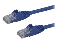 StarTech.com 1ft CAT6 Ethernet Cable, 10 Gigabit Snagless RJ45 650MHz 100W PoE Patch Cord, CAT 6 10GbE UTP Network Cable w/Strain Relief, Blue, Fluke Tested/Wiring is UL Certified/TIA - Category 6 - 24AWG (N6PATCH1BL)