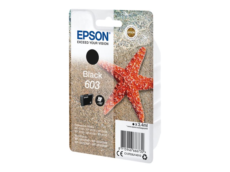 EPSON 4LB Singlepack Black 603 Ink