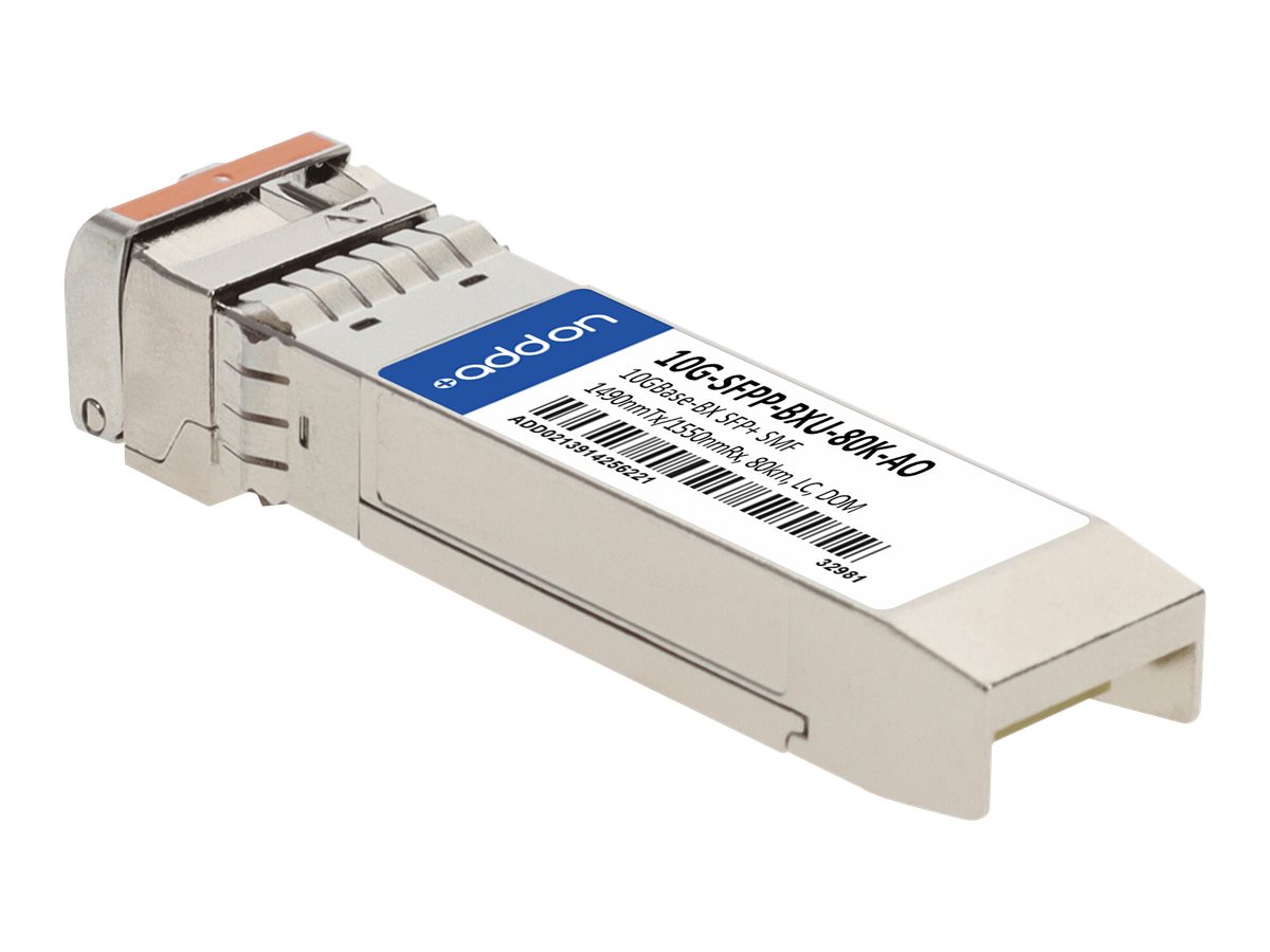 AddOn - SFP+ transceiver module (equivalent to: Brocade 10G-SFPP-BXU-80KM)