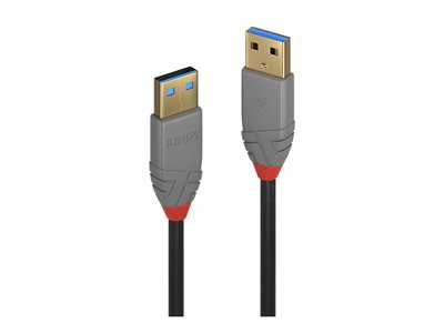 LINDY USB 3.0 Kabel Typ A/A Anthra Line M/M 5m - 36754