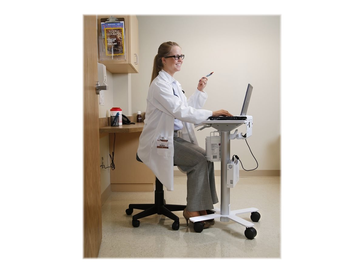 Ergotron StyleView vozík - lehký provoz - pro notebook / čtečka čárových kódů - bílá, hliník – foto 3