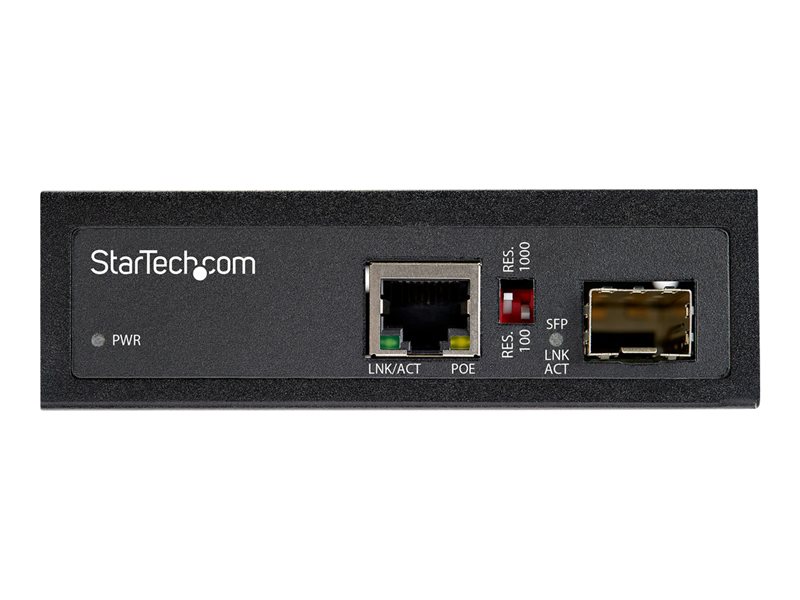StarTech.com Convertisseur Fibre RJ45 PoE+ 60W IP-30