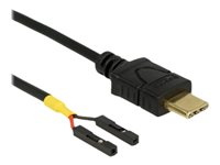 DeLOCK USB Type-C kabel 30cm Sort