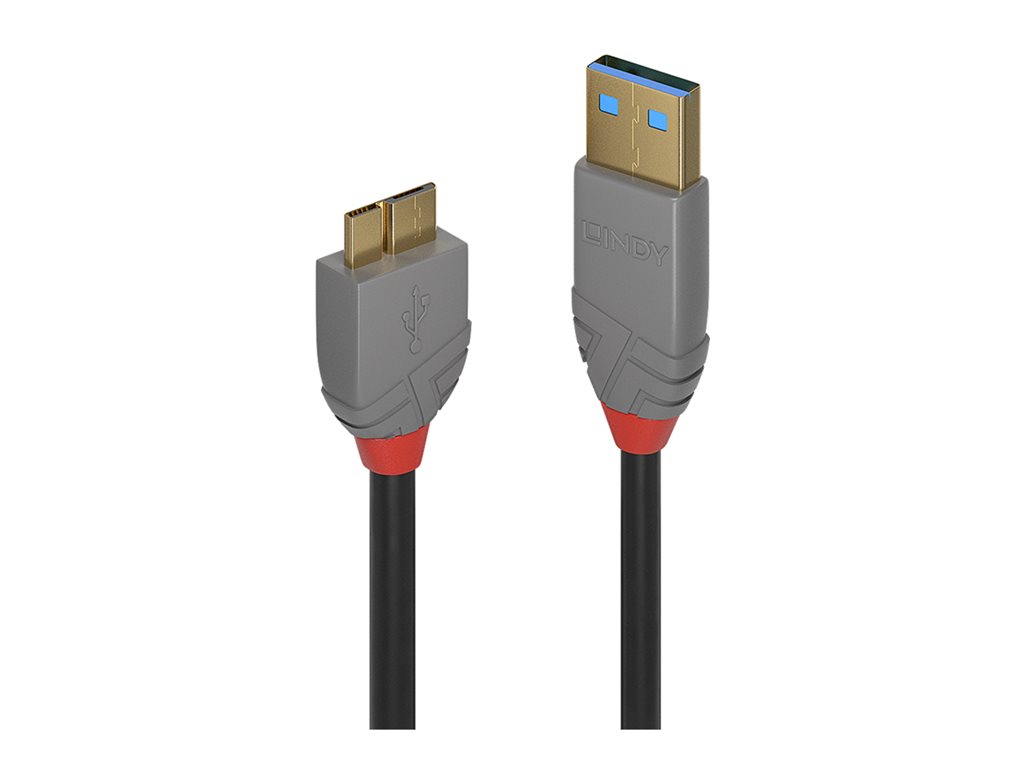 C ble USB 3.2 Type A vers Micro-B, 5Gbit/s, Anthra Line, 0.5m