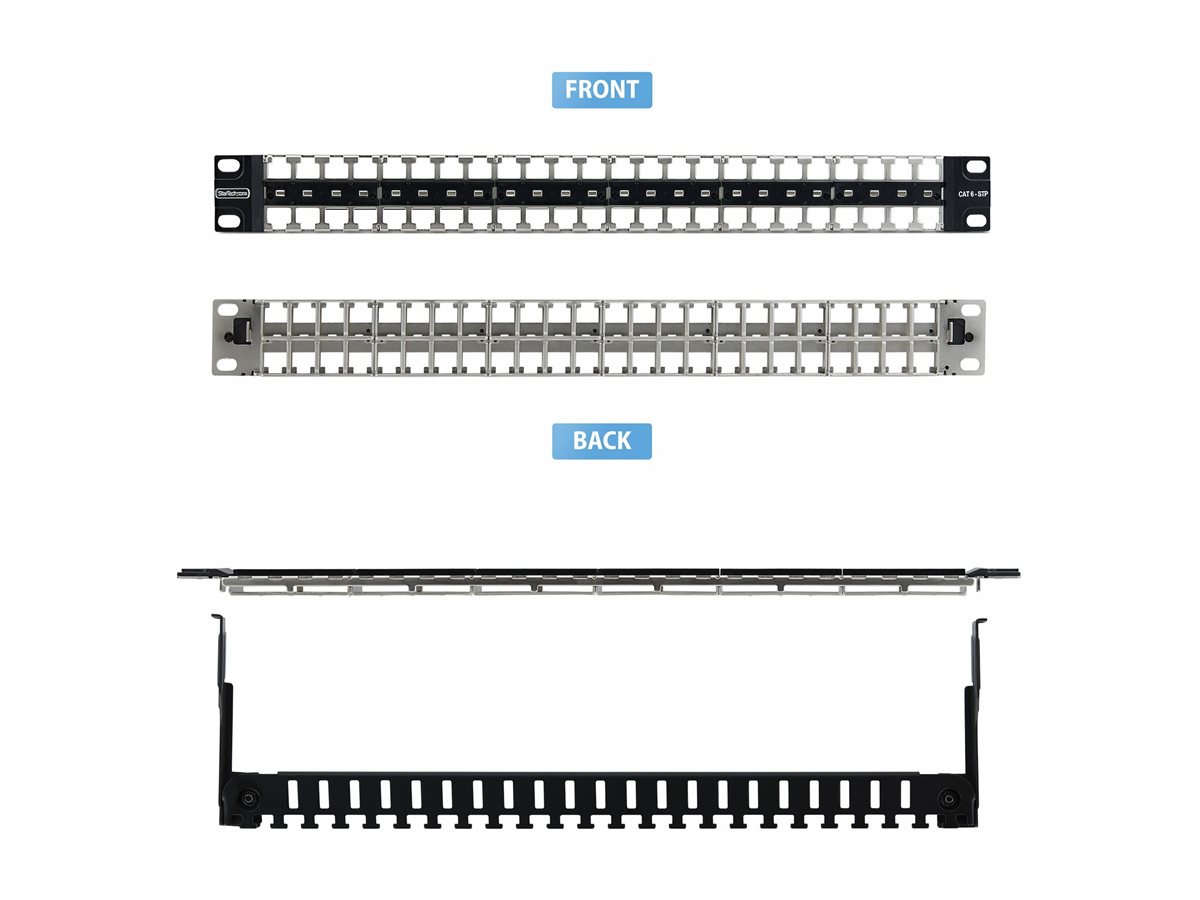 48 Port 1U Blank Keystone Patch Panel – foto 3