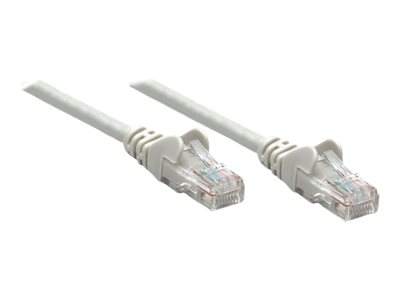 Intellinet Network Patch Cable, Cat6, 5m, Grey, Copper, U/UTP, PVC, RJ45, Gold Plated Contacts, Snagless, Booted, Lifetime Warranty, Polybag
