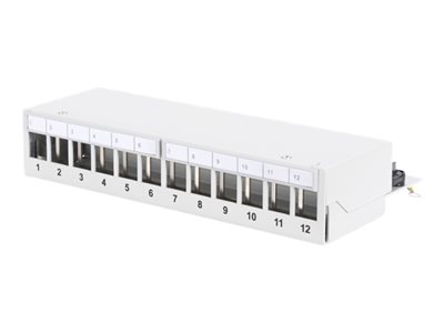 DIGITUS Patchpanel 1HE 12-Port Modular Desktop grau - DN-93706