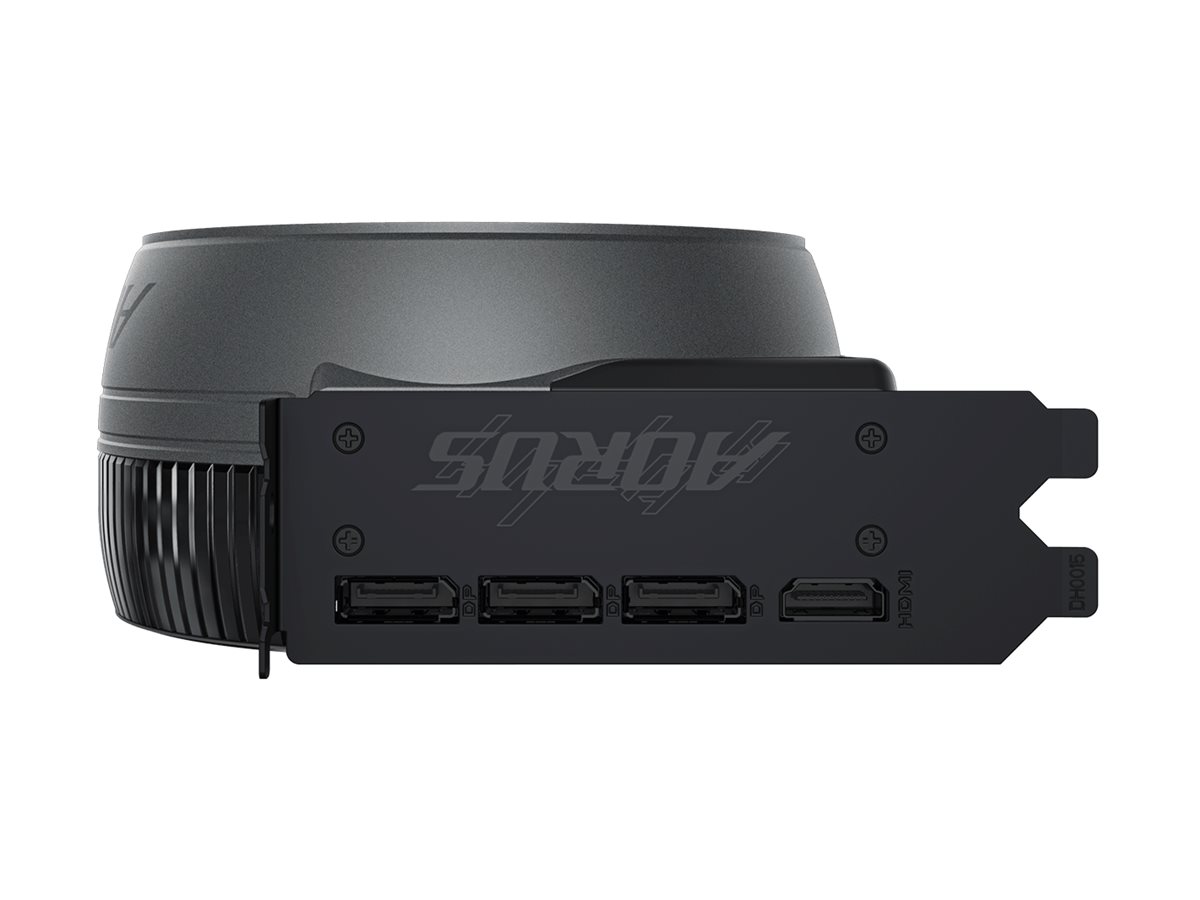 AORUS INFINITY graphics card GeForce RTX 5090 32 Product shot Ports / controls 75500