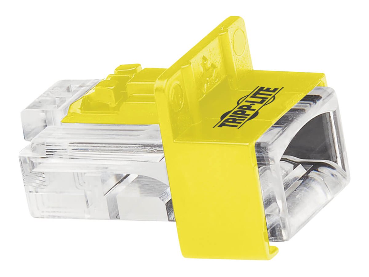 Tripp Lite Universal RJ45 Locking Inserts, Yellow, 10 Pack