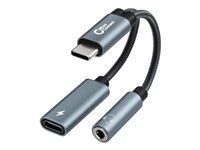 MicroConnect USB-C til USB-C hovedtelefon/opladningsadapter 13cm
