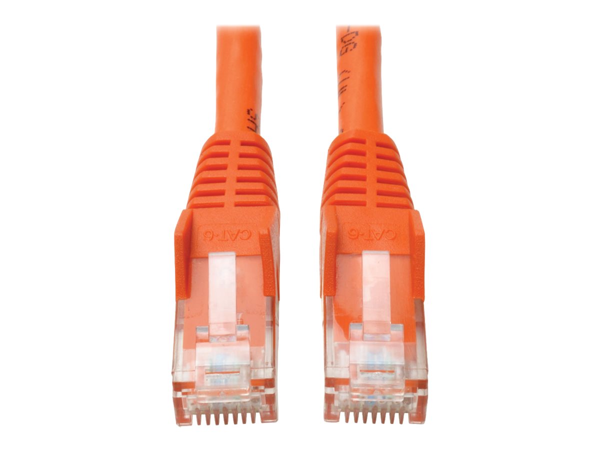 Tripp Lite Premium Cat6 Gigabit Snagless Molded UTP Patch Cable, 24 AWG, 550 MHz/1 Gbps (RJ45 M/M), Orange, 35 ft.