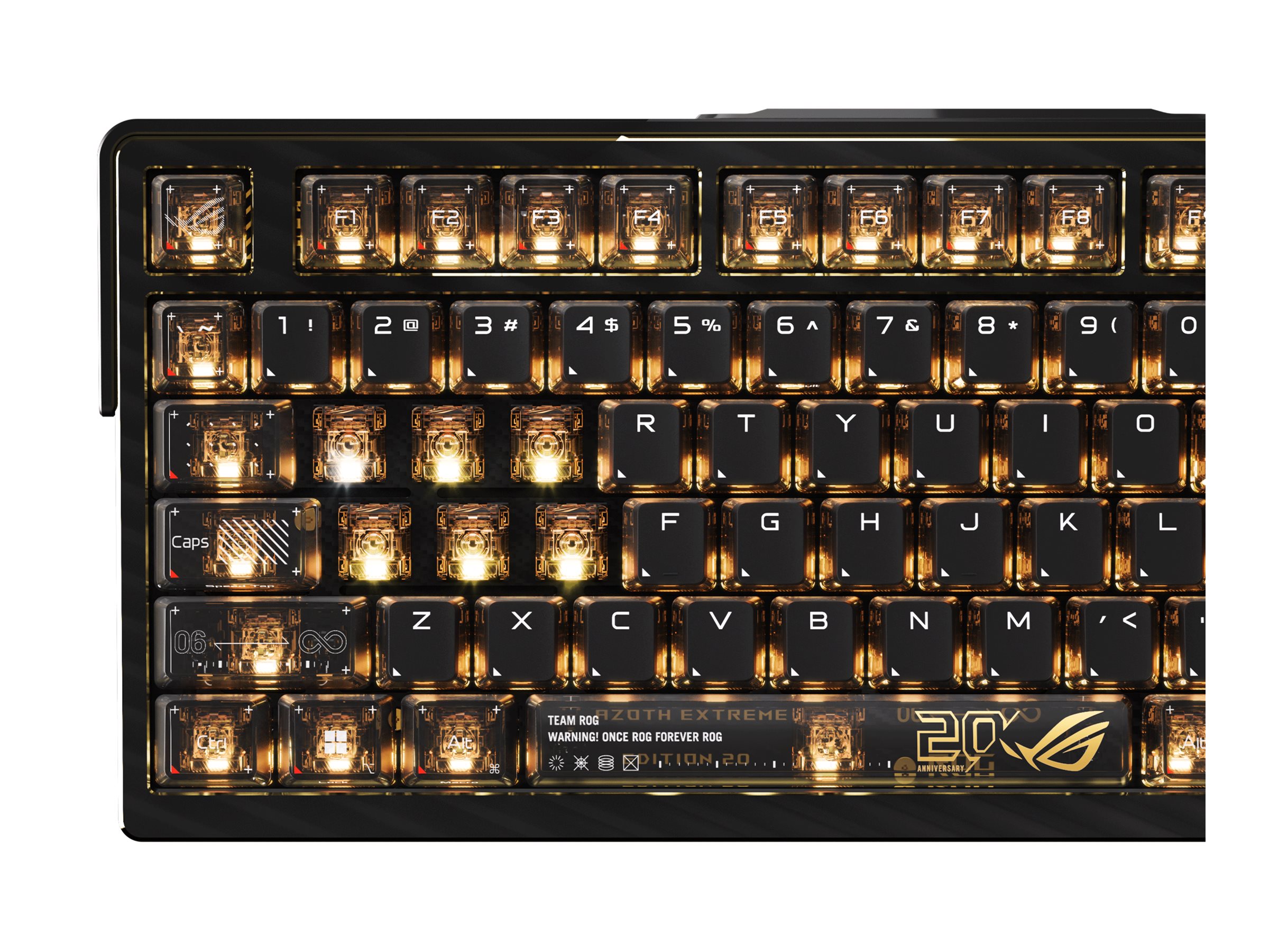 ASUS ROG Azoth Extreme Edition 20 keyboard 75% with OLED display QWERTZ German black Product shot Front 79952