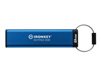 Kingston IronKey Keypad 200 8GB USB 3.2 Gen 1 Blå
