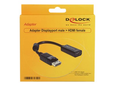 DELOCK Adapter DP-St > HDMI-Bu 22,5cm bl