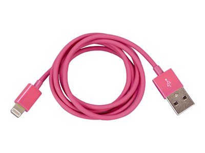 I/OMagic Lightning cable Lightning male to USB male 4 ft red 