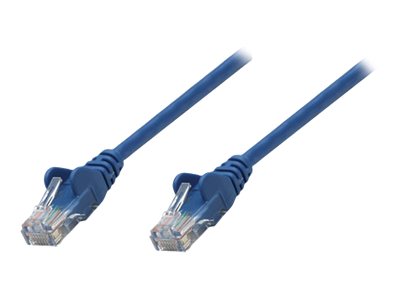 Intellinet Network Patch Cable, Cat5e, 0.5m, Blue, CCA, U/UTP, PVC, RJ45, Gold Plated Contacts, Snagless, Booted, Polybag